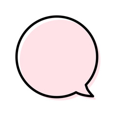 版ズレのかわいい丸い吹き出し