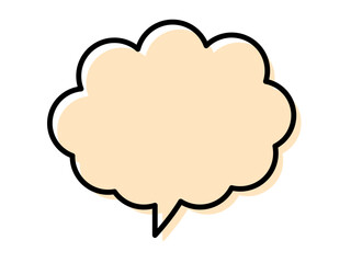 版ズレのかわいい雲の吹き出し