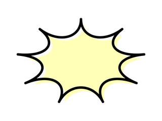 版ズレのかわいい爆発の吹き出し