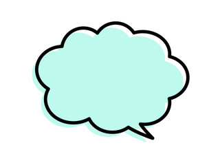 版ズレのかわいい雲の吹き出し