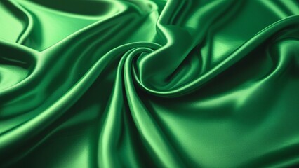 Obraz premium Vibrant Green Velvet | Rich and Lustrous Folds