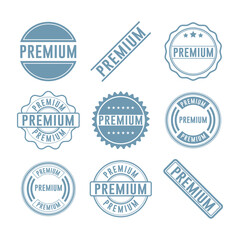 Premium Stamp Graphic design vector element simple and modern, isolated on white background