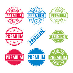 Premium Stamp Graphic design vector element simple and modern, isolated on white background