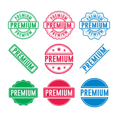 Premium Stamp Graphic design vector element simple and modern, isolated on white background