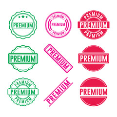 Premium Stamp Graphic design vector element simple and modern, isolated on white background