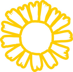 Sun symbols hand drawn, sunshine, sunset, sunlight