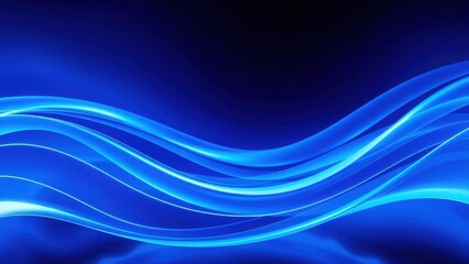 Obraz premium Abstract Blue Wave Background - Abstract backgrounds