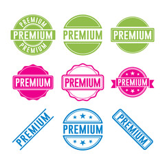 Premium Stamp Graphic design vector element simple and modern, isolated on white background