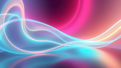 Naklejka premium Abstract Pink & Blue Wave Background - Abstract art