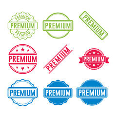 Premium Stamp Graphic design vector element simple and modern, isolated on white background