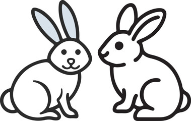 isolated bunny easter bunny Vector,bunny easter bunny Silhouette,bunny easter bunny icon set, black bunny easter bunny symbol for you,color  Vector illustration, Vector Graphic, EPS 10 