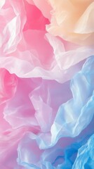 Soft Pastel Fabric Texture with Flowing Colors and Gentle Waves