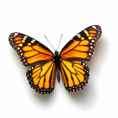 Naklejka premium Monarch Butterfly Isolated on White Background (1)