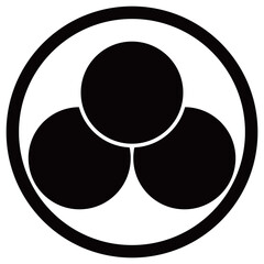 家紋です。細輪に重ね三つ星と言います。