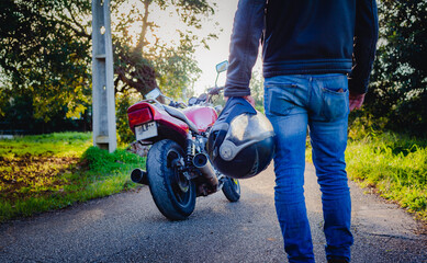 young man riding a bike