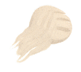 Light beach sand with lines on white background