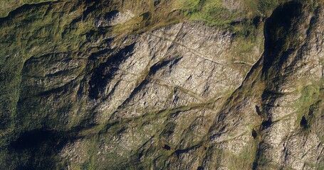 Aerial top view, earth landscape, satellite