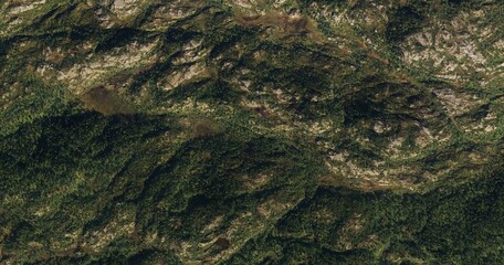 Aerial top view, earth landscape, satellite