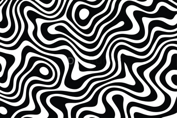 Fototapeta premium Retro-Futuristic Rave Fusion: Groovy Striped Psychedelic Waves & VR Metaverse Background for Streetwear & Web Design