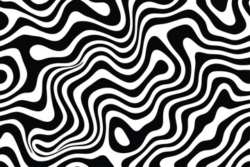 Retro-Futuristic Rave Fusion: Groovy Striped Psychedelic Waves & VR Metaverse Background for Streetwear & Web Design