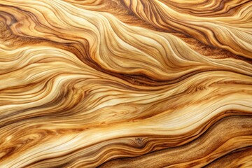 Obraz premium Soaring aerial views capture soft, wavy wood grain textures in calming beige and brown tones.