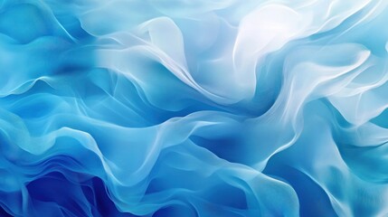 Obraz premium Abstract blue and white flowing fabric texture.