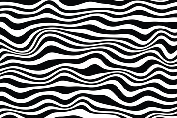 Obraz premium Retro-Futuristic Rave Fusion: Groovy Striped Psychedelic Waves & VR Metaverse Background for Streetwear & Web Design