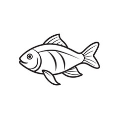 Fototapeta premium Fish Coloring Page 