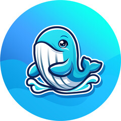 Cute Whale Logo Smiles Good.eps