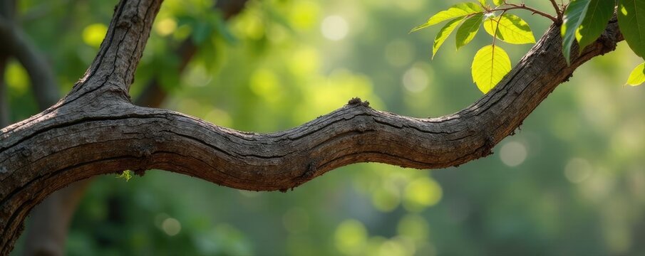 Snag on mopane tree with dead leaves and twigs, grey, mopane tree, twig