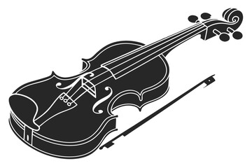 Cello silhouette vector illustration © tanvir