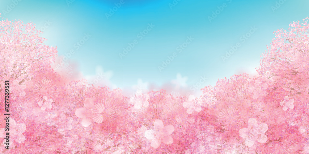 Canvas Prints 桜　和紙　模様　背景　