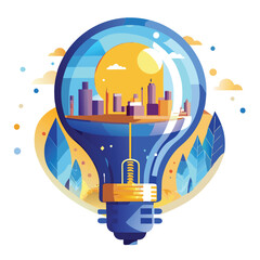 Surreal image of a luminous, levitating light bulb containing a miniature citrus tree, glowing softly against a dark background.