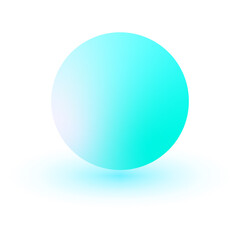 Glowing blue sphere. Abstract 3D ball. Soft light effect. Gradient vector design.