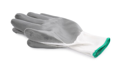 Protective gloves isolated on white. Safety equipment
