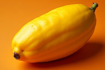 Close-up of a Bright Yellow Exotic Fruit, Possibly a Passion Fruit or Similar Tropical Fruit