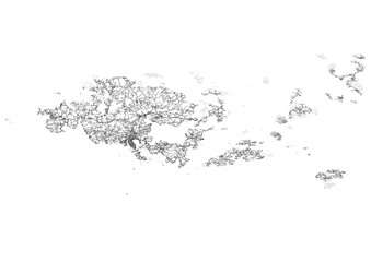 vector map of highway and buildings in the aland black and white color
