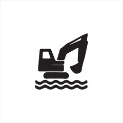 vector illustration of  Excavator