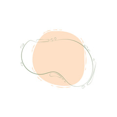 abstract pastel liquid shape with line vector design template