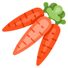 carrot vector icon. Vegetable icon flat style. perfect use for logo, presentation, website, and more. modern icon design color style