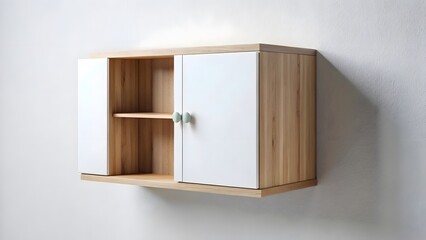 Wall-mounted Cabinet with White Doors