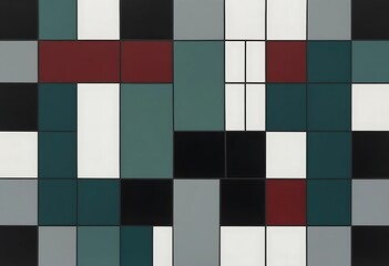 Geometric Harmony, An Abstract Composition of Rectangular and Square Shapes