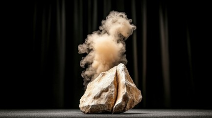 Dramatic Stone Stage  Smoke  Rock  Abstract  Texture  Background