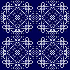 stitch Japanese Sashiko pattern embroidery abstract seamless geometric ornaments white stitch line artwork indigo blue background fashion design template decoration hand drawn printed needlework quilt