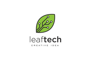 Creative Leaf Technology Logo Design Template