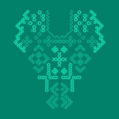  stitch embroidery fabric pattern needlework seamless geometric abstract culture decorative hand drawn tribal asian template printed colorful line artwork black background quilt wallpaper 