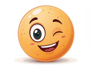 Fototapeta premium 3d smiley face. Vector illustration cute hand drawn cartoon character with isolated on white 