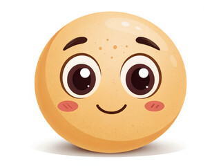 Fototapeta premium happy smiley face. Vector illustration cute hand drawn cartoon character with isolated on white 