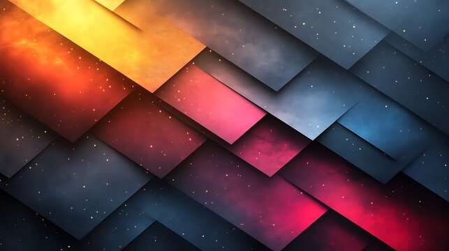 Colorful Geometric Pattern with Gradient Rectangles