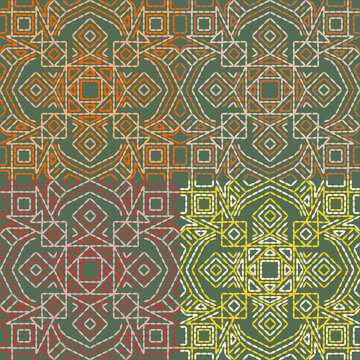  stitch embroidery fabric pattern needlework seamless geometric abstract culture decorative hand drawn tribal asian template printed colorful line artwork black background quilt wallpaper 